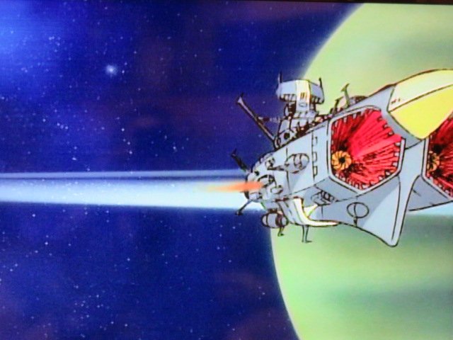 トモネコ 宇宙戦艦ヤマト2を視る 第二十一話 反撃の為 反転回頭するアンドロメダ 燃えます アンドロメダのテーマが颯爽と流れます