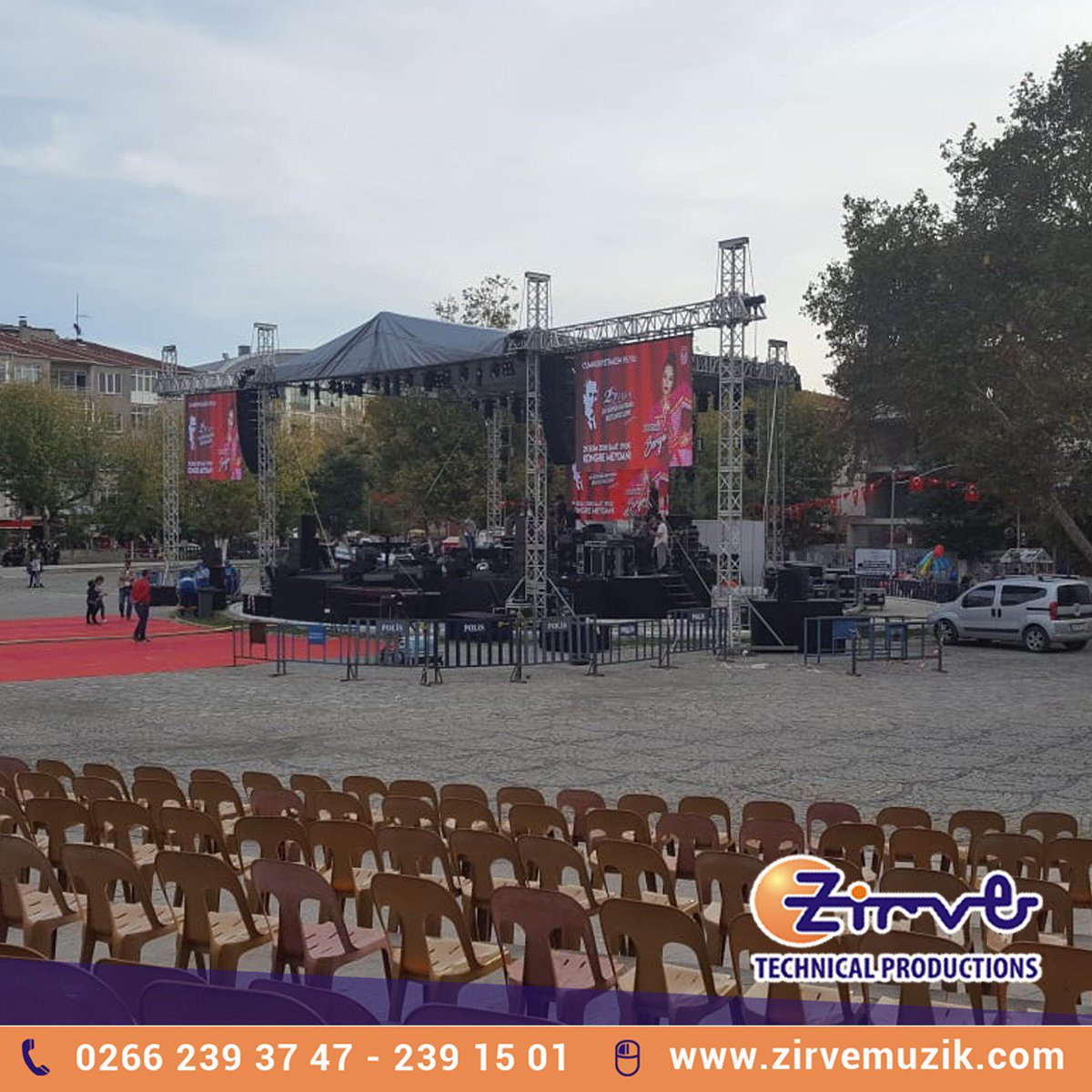 29 Ekim Cumhuriyet Bayramı Kapsamında Lüleburgaz Kongre Meydanında Bengü Konseri Hazırlıkları Teknik: #ZirveMüzik