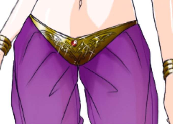 あとハーレムパンツはこんなカンジのパンツ部分とシースルー部分が繋がってるのが好き。 