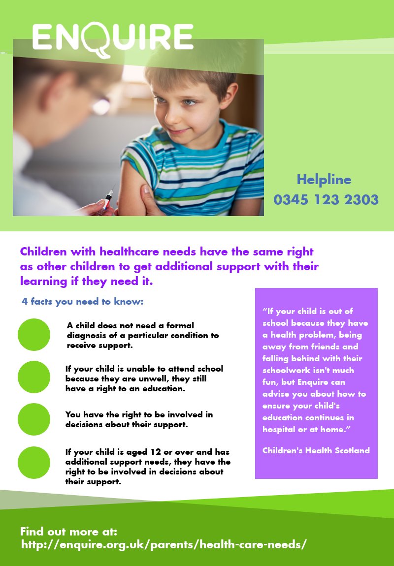 Help families of children with healthcare needs by sharing our handy infographic. @ChildHealthScot @connect_scot @parentforumscot @EczemaOutreach @PIAScotland @cisweb @ScotParents @OPFS @FathersNetScot @DifferabledScot @EducationScot