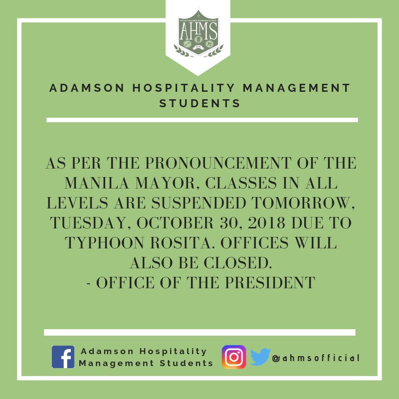 AHMSOfficial's tweet photo. Please be guided accordingly, klasmeyts! https://t.co/LbDH1XgIek
