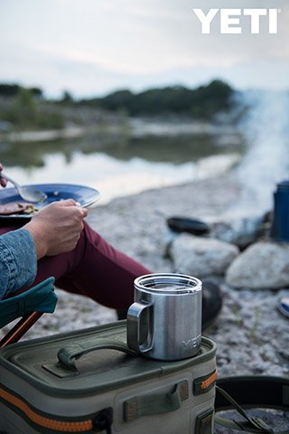 The <a href="/YETICoolers/">YETI</a> Rambler® 14 oz. Mug is the toughest, most over-engineered camp mug out there!