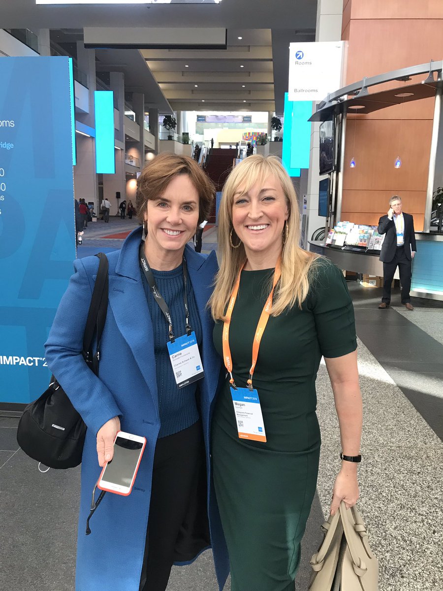 megan_e_gorman's tweet photo. Great running into @CarrieSchwab at #SchwabIMPACT - thanks for the photo @NatalieStraubCS! https://t.co/EFeDmmIWIb