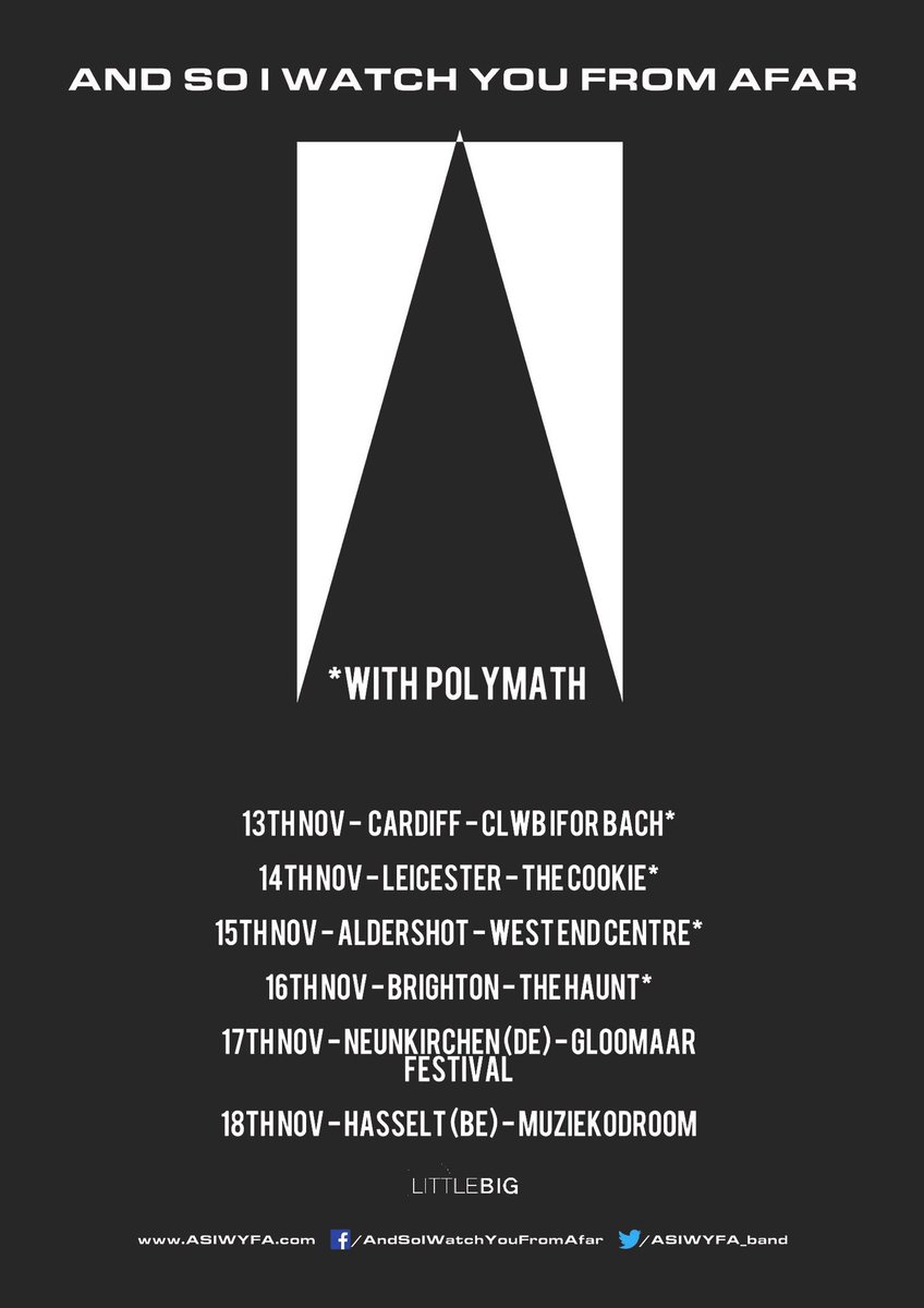 Only two weeks to go until we’re back out playing the last shows of 2018. Get your tickets now at asiwyfa.com