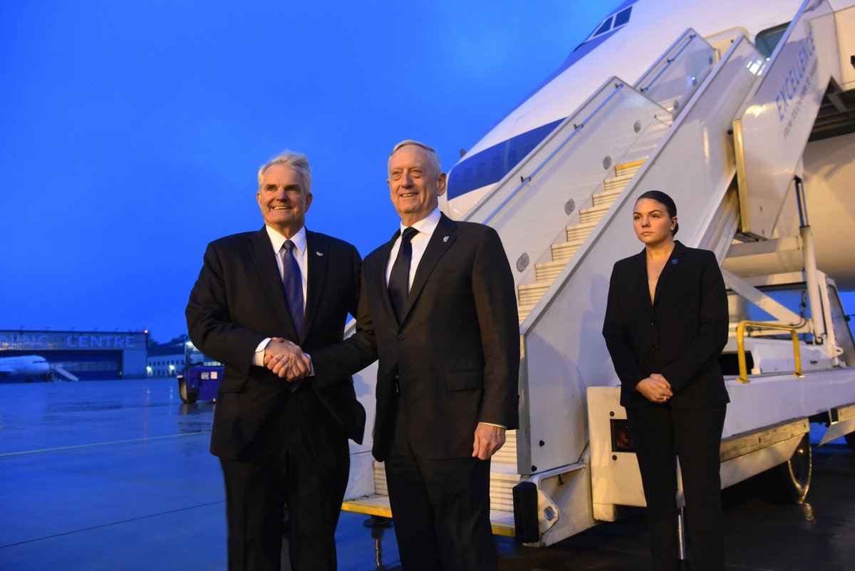 ChiefPentSpox45's tweet photo. In the first #SecDef trip to the #CzechRepublic in more than a decade, SecDef Mattis closed out his visit to #Prague offering his sincere thanks to #military & civilian personnel for their great work and service to the #UnitedStates! #KnowYourMil #SecDefTravels https://t.co/sjNTGKWGXp