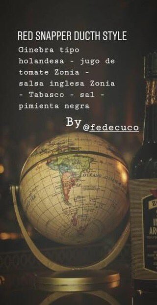 Hoy 19 hs <a href="/sabrinalamas/">sabrina lamas</a> e Iván Epstein junto a <a href="/saboresdelaarg/">Sabores de la Arg.</a> hacen un taller de Bloody Mary. Después me sumo yo y hay noche temática de Bloody Mary en <a href="/Verneclub/">Verne Cocktail Club</a> desde las 20. My version obvio que es el clásico Red Snapper.