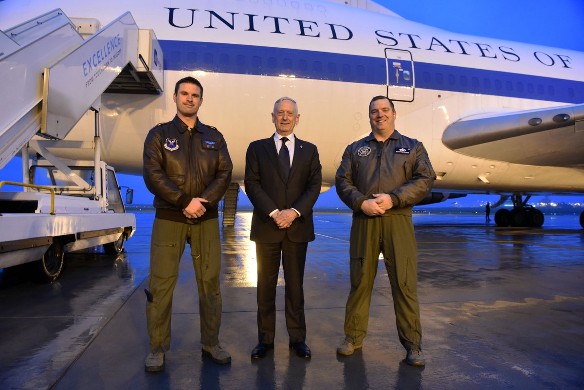 ChiefPentSpox45's tweet photo. In the first #SecDef trip to the #CzechRepublic in more than a decade, SecDef Mattis closed out his visit to #Prague offering his sincere thanks to #military & civilian personnel for their great work and service to the #UnitedStates! #KnowYourMil #SecDefTravels https://t.co/sjNTGKWGXp