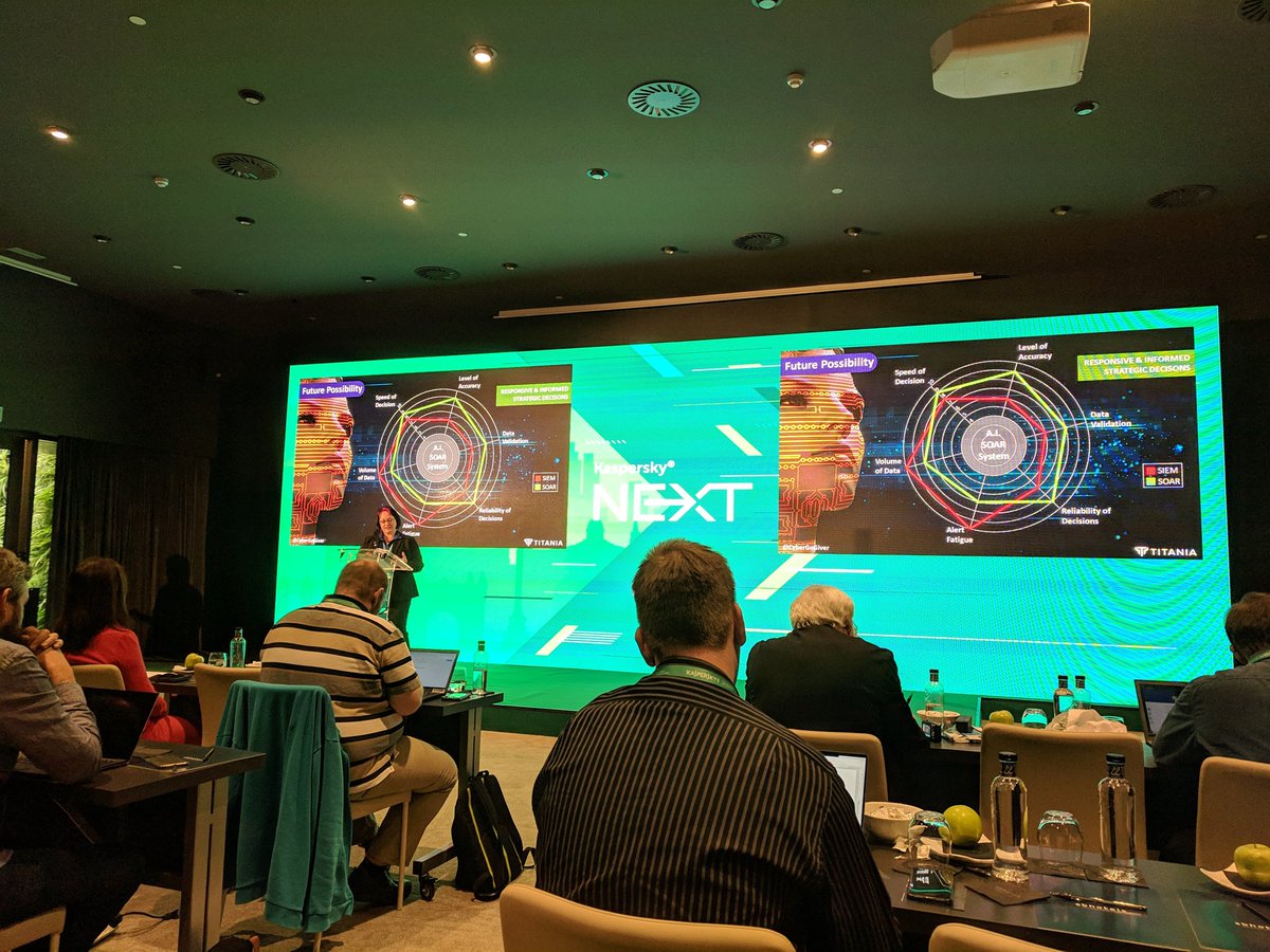 LauriePycroft's tweet photo. Great talk earlier by @CyberGoGiver on #AI and #cybersecurity, with an optimistic but level headed take on the opportunities and risks posed by the rapidly developing field
#klnext https://t.co/aACMEpmKba