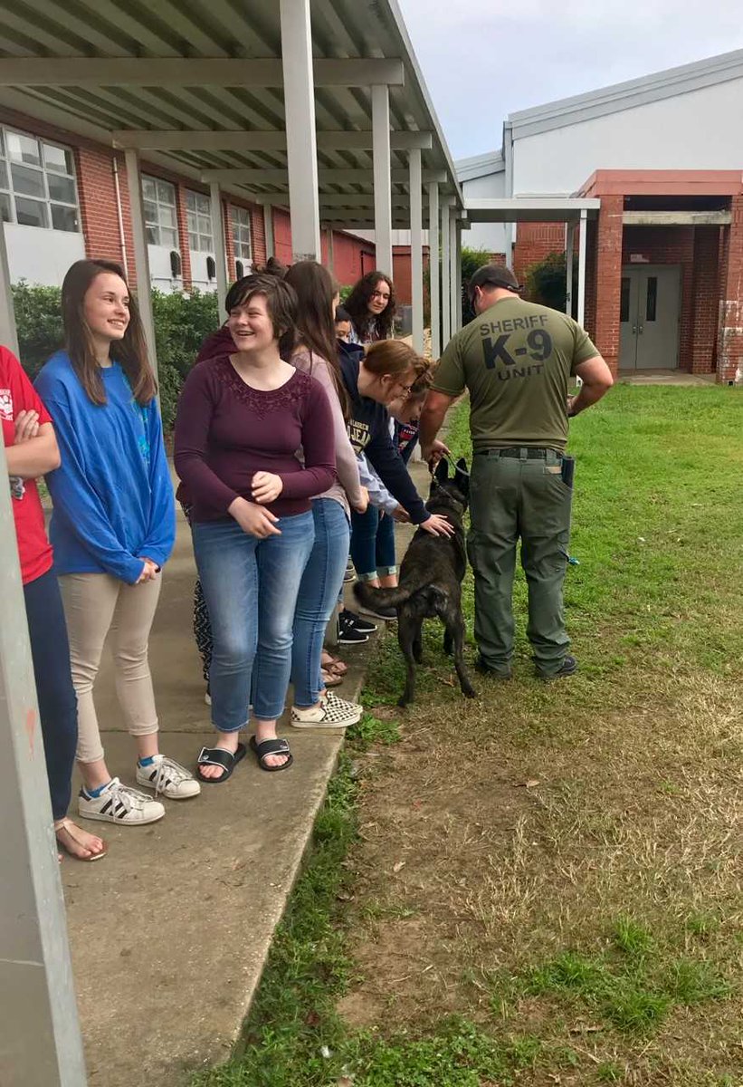 WCSOFL's tweet image. The #WCSOK9 Unit had a blast at Paxton High School visiting psychology students teaching how Sheriff’s #K9 dogs are trained, which coincides with their lesson on classical &amp;amp; operant conditioning. 

@WaltonCountySD #WorkingK9 #LESM