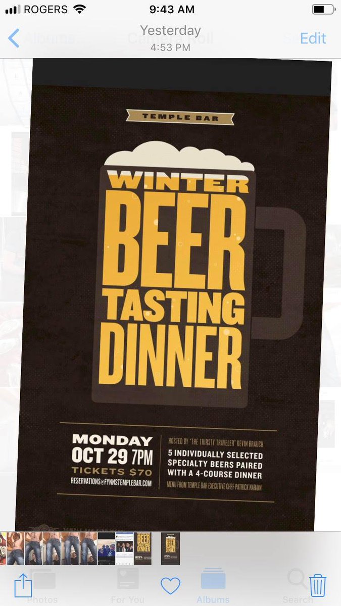 KevinBrauch's tweet photo. Tonight's menu: mushroom soup, peel n eat shrimp, chicken supreme &amp; chocolate fig dessert. Don't Cook- come eat&amp;play w/me$60, 7PM @fynnstemplebar @LostCraftBeer @amsterdambeer @MillStreetBrew #grenadierbrewery @WellingtonBrew @OntCraftBrewers 5beers, 4courses LET'S DO THIS!!! https://t.co/pmZNPB5Dm6