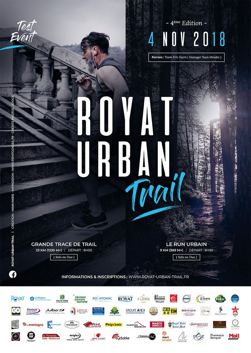 Printconseil, une nouvelle fois partenaire du Royat Urban Trail !
