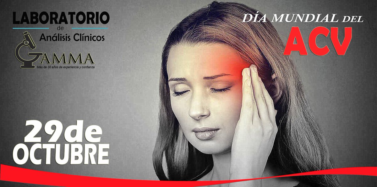 Labogamma's tweet image. 29 de Octubre, Día Mundial del ACV

Cada año, el 29 de octubre, el mundo pone su atención en una patología que pese a su gran prevalencia permanece casi en el anonimato social, en esa fecha se conmemora el Día Mundial del Accidente Cerebrovascular (ACV) xurl.es/5dw93