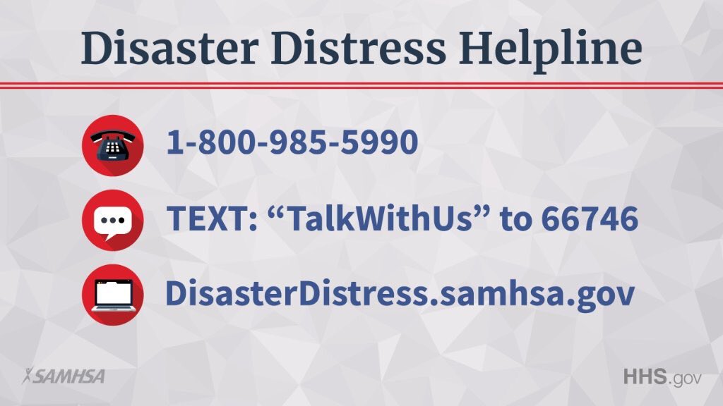 CoreyOConnorPA's tweet image. Trauma can produce grief and sadness: for those affected, for those in the community, for those who have been through trauma in the past. 

The Disaster Distress Helpline offers counseling / support 24/7 if you or a loved one want to learn about resources: samhsa.gov/capt/tools-lea…