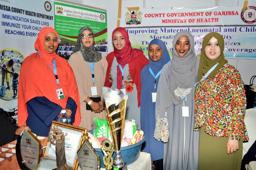 Garissa County Health Department <a href="/garissahealth/">Garissa County Health Department</a>'s booth at International Conference on Maternal, Newborn and Child Health #ICMNCH2018 was the centre of attraction today. County First Lady @FLGarissa and Country First Lady <a href="/FirstLadyKenya/">Office of the First Lady Kenya</a> visited the stand #EndMaternalChildDeaths