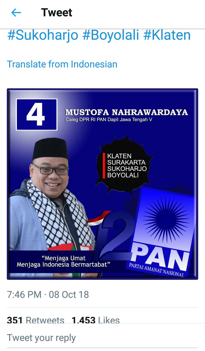 @wakilgubernurKW @NetizenTofa @ZUL_Hasan Si botak @AkunTofa ini sakit, jadi jgn dibenci, tapi hrs kita kasihani. Kita pastiin aja khilafis pendukung ISIS ini jgn kita pilih. Wahai masyarakat Sukoharjo, Boyolali, Surakarta, dan Klaten, kalo kalian mau Indonesia aman lan tentrem, jgn pilih #Mustohoax