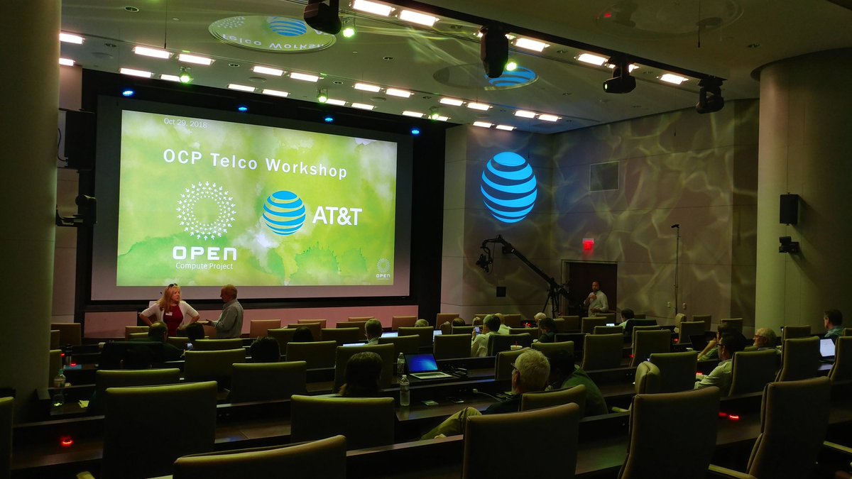 OpenComputePrj's tweet image. The OCP Telco Workshop in Dallas is underway! Join us virtually here &amp;gt;&amp;gt; soc.att.com/2Jml1kR  Webcast Password: TelcoOCP
Shout out to our amazing host @ATT for an awesome venue and hospitality! #OCPWorkshop #Telcos #ATT #Dallas