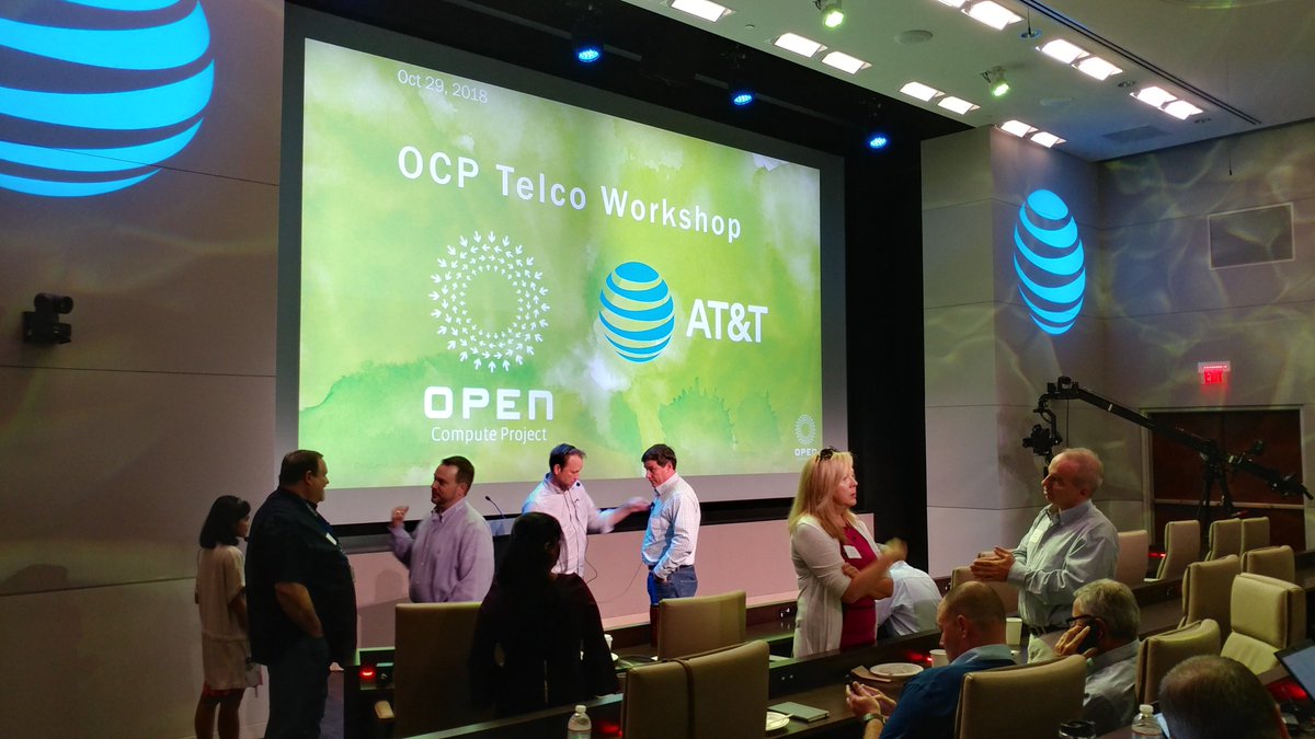 OpenComputePrj's tweet image. The OCP Telco Workshop in Dallas is underway! Join us virtually here &amp;gt;&amp;gt; soc.att.com/2Jml1kR  Webcast Password: TelcoOCP
Shout out to our amazing host @ATT for an awesome venue and hospitality! #OCPWorkshop #Telcos #ATT #Dallas