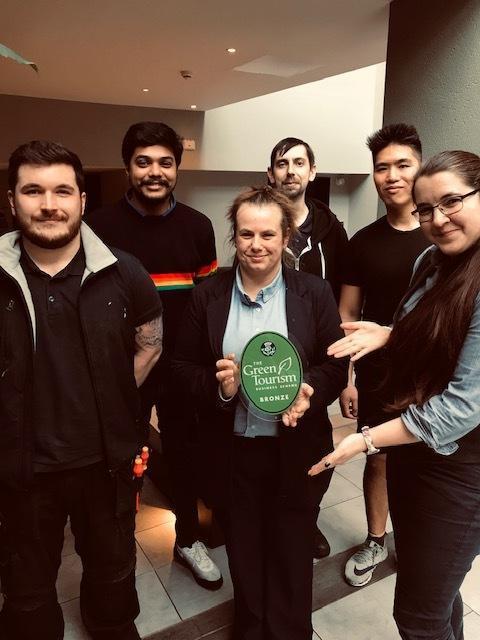 Congratulations #LocalGreats in #Edinburgh. All the hard work of our Green Team @PrincipalEdinCS has been recognised with a Bronze Award by <a href="/GreenTourismUK/">Green Tourism</a>. A big thank you to Lisa, Charlie, Ricky, Kaite, David and Conor for implementing the #sustainability initiatives.
