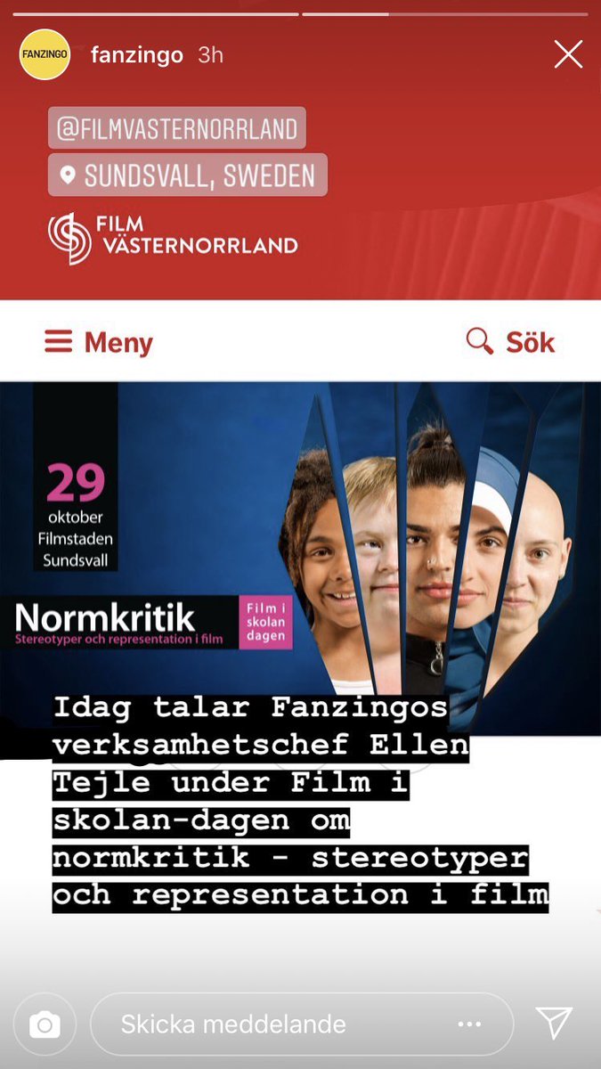 ellentejle's tweet photo. Huvudföreläsare idag inför 100 lärare i Västernorrland med tema normkritik. ”Från fiktion till verklighet” om vem som får synas tv-och filmbranschen och hur det påverkar oss. ANLITA FANZINGO och mig till fler liknande uppdrag! #fanzingo #amärkt https://t.co/tStXQVtSn3