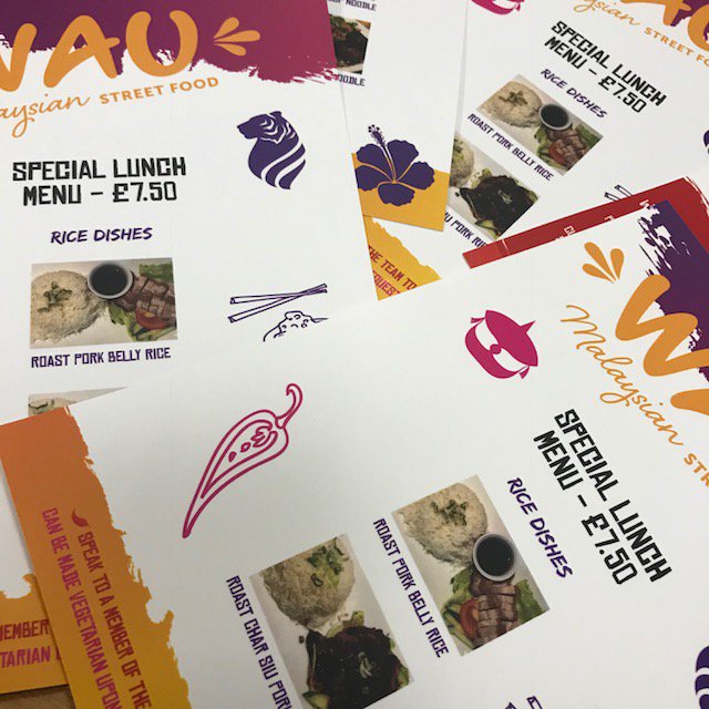 Our new lunch menus hot off the press! 😍 Enjoy a freshly prepared rice or noodle dish for just £7.50.