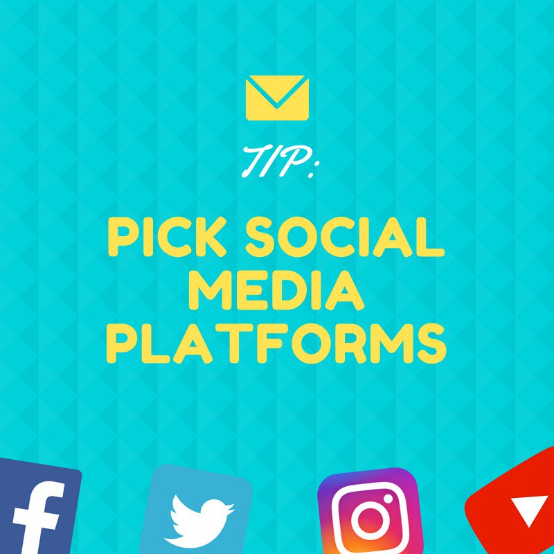 It's branding tip Monday! Pick social media platforms that you think will publicize your brand best. It depends on what industry you are in and who your consumers are. #brandingtipmonday