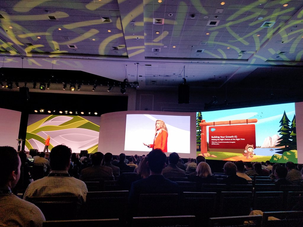 IngramMicroPS's tweet photo. "Growth and comfort never coexist." Growing your business IQ with @Tiffani_Bova in #ONE2018 General Session. https://t.co/WtfaOzTrRK