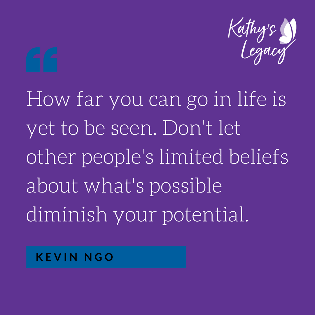 kathyslegacy's tweet photo. #MotivationalMonday How far you can go in life is yet to be seen. Don't let other people's limited beliefs about what's possible diminish your potential. - Kevin Ngo
#KathysLegacyFoundation #BeAVoice #ReviveHope #DomesticViolence #RaiseAwareness https://t.co/Mtnlftnz0D