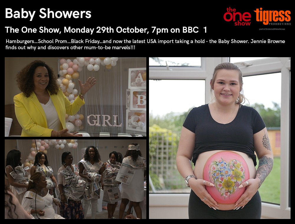 Over the years we’ve inherited a number of American traditions and one of the latest is the #BabyShower, <a href="/jennie_gibson/">Jennie Browne</a> has been to find out all about them! Tune in to <a href="/BBCTheOneShow/">BBC The One Show</a> tonight from 7pm on <a href="/BBCOne/">BBC One</a>.