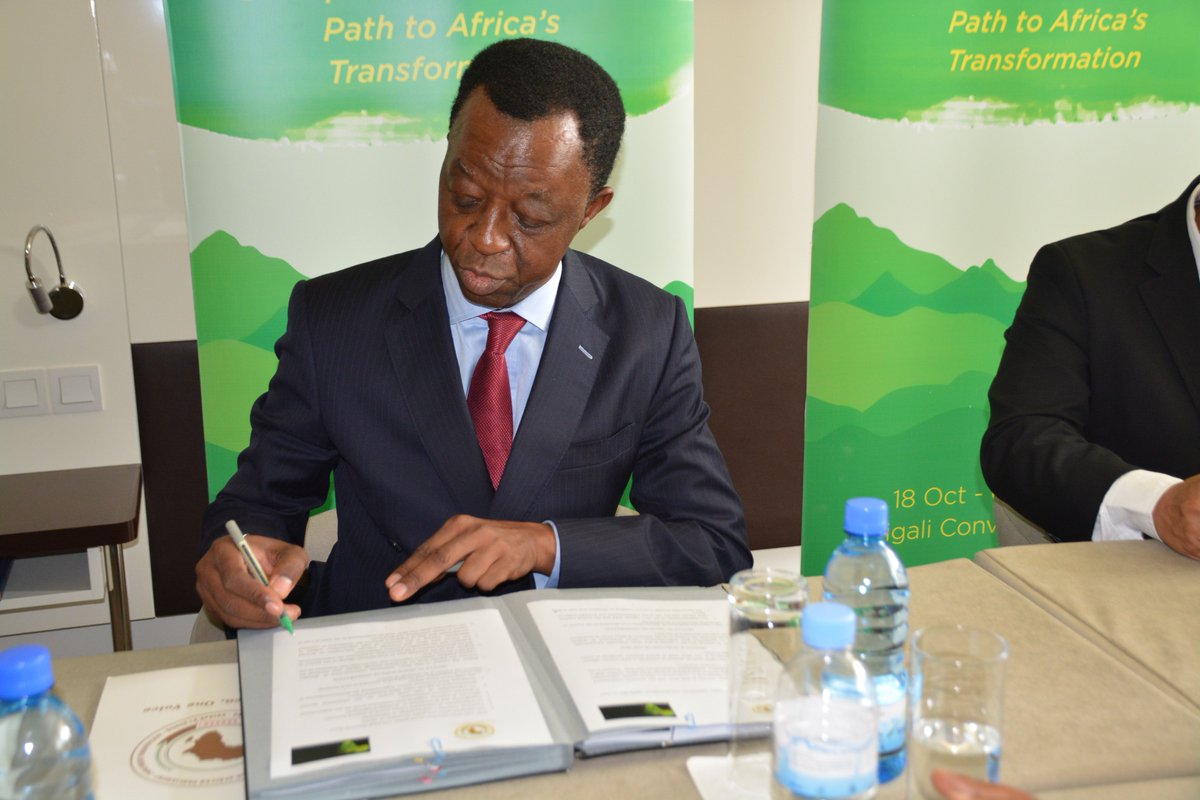 AfrikParliament's tweet photo. @AfrikParliament & @ATAFtax sign MoU in a bid to strengthen tax legislations in Africa and combat illicit financial flows (IFF). The Signing took place on the margins of #PAPSession currently underway in Kigali. https://t.co/LXorS3Racg