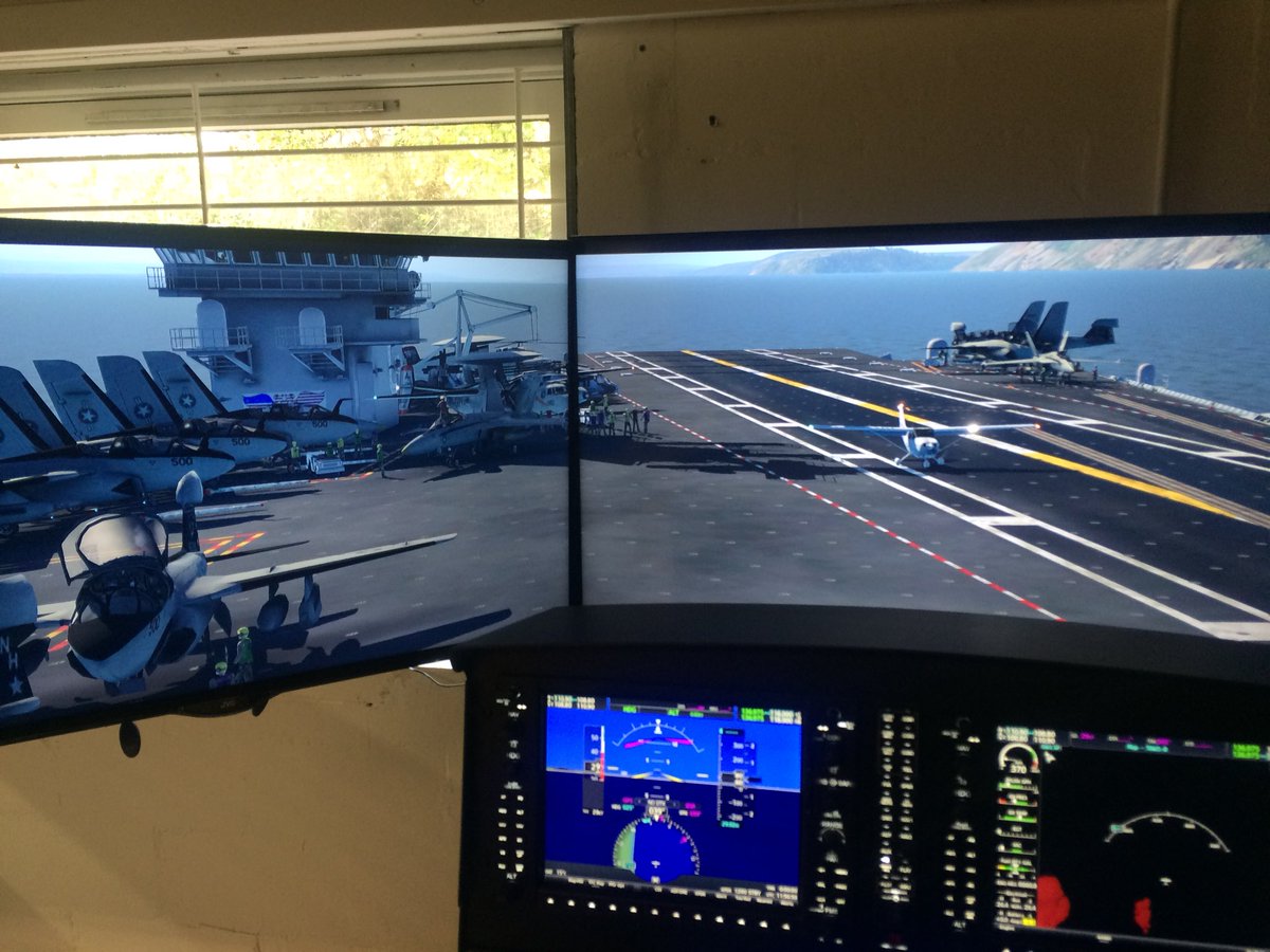 avsim60's tweet photo. Landing a Cessna C172 onto an Aircraft Carrier off the Scottish Coast with our new Garmin G1000 NXi Trainer. Being catapulted on Take-off  was just as much fun. Great Software #flightsimulators #flightschools https://t.co/cQL3hvrzvz