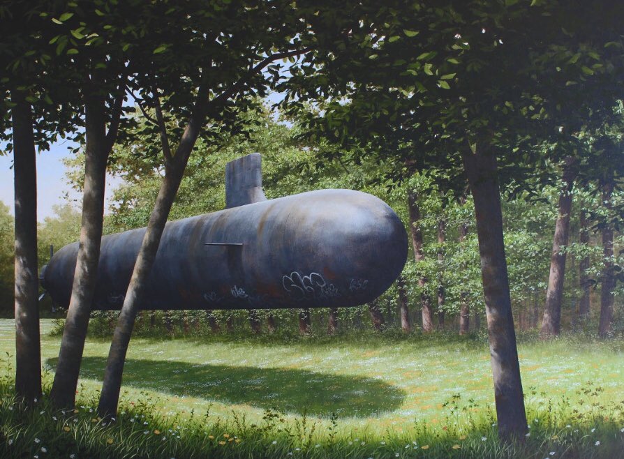 LeeMadgwick's tweet photo. Still a bit slow on the painting front so here’s one from a few years ago. 

‘Stealth’ - 90x120cm - Acrylic on canvas. https://t.co/2EglFdPYxy