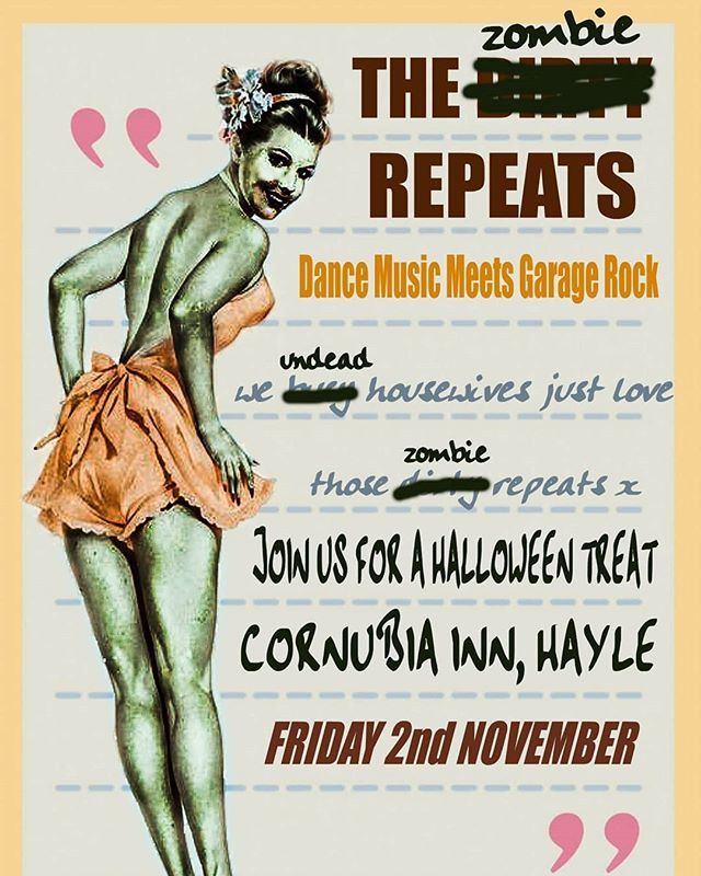 Yo yo yo... monster massive hold tight... Friday night, Cornubia Inn, Hayle... Get dressed up as ur favourite monster and come and join us for a kickass Halloween party!!!! ift.tt/2AzxleJ