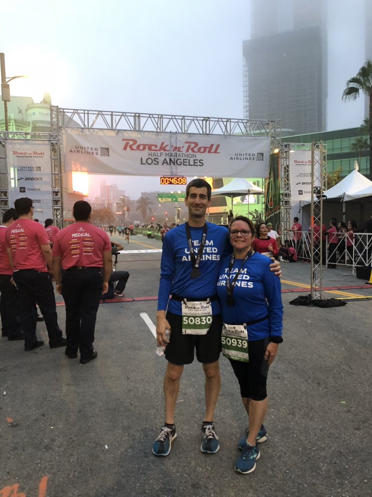 Had a blast running the Los Angeles Rock and Roll 5K sponsored by United! #UA2WinLa @Love2teachK2