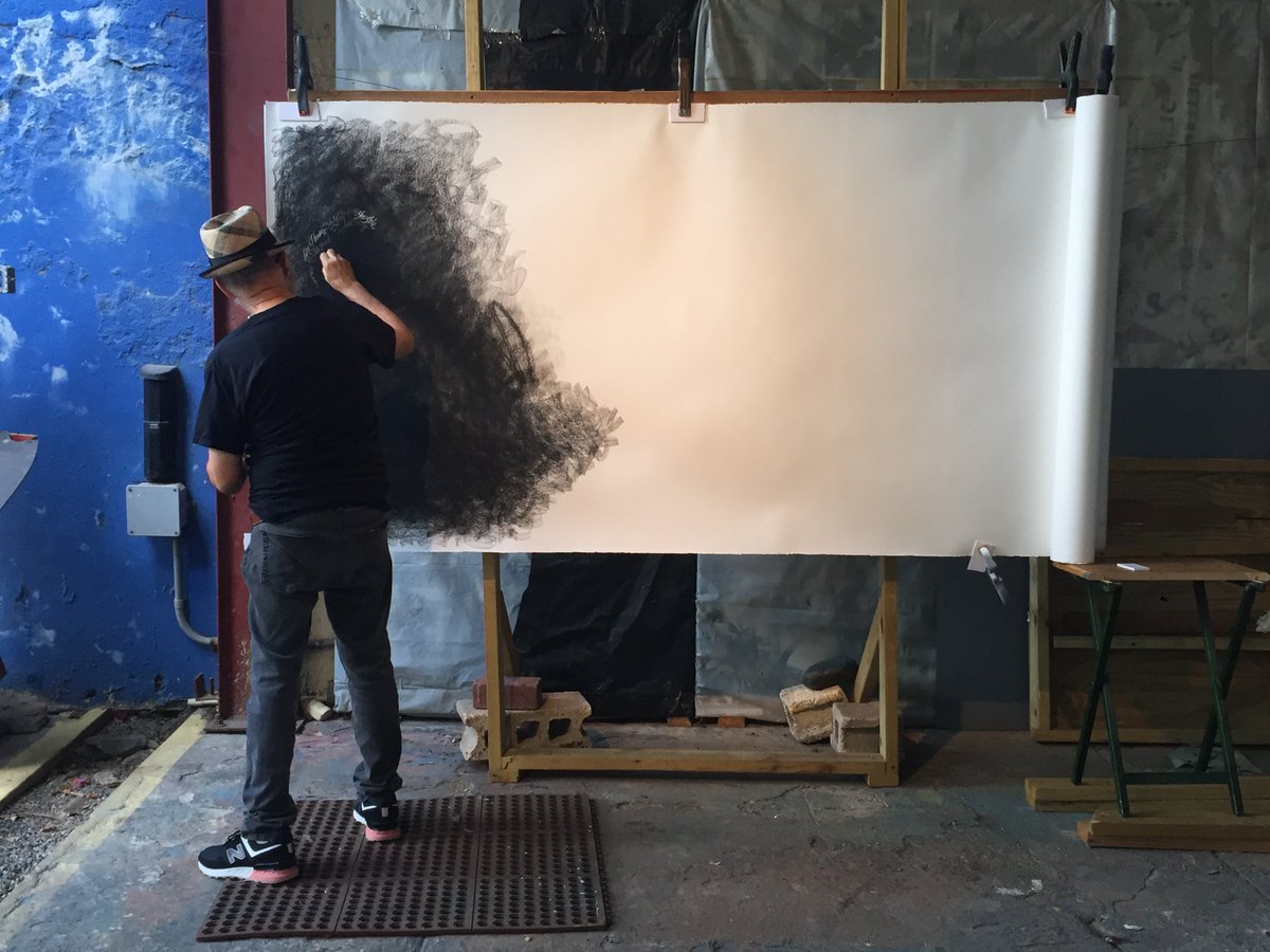 KeithStClairPR's tweet photo. Antonio Martorell starting a masterpiece #puertoricotalent @discoverpuertorico https://t.co/durD6PohiX