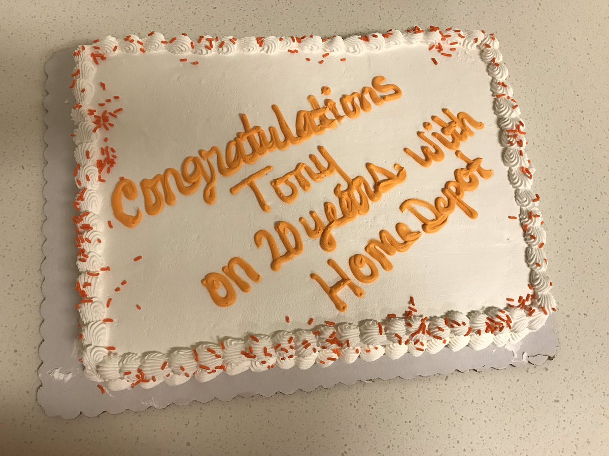 HowardAlurac's tweet photo. Thank you Tony for your 20 years with Home Depot!! We appreciate all you have done and continue to do!       #LompocHomeDepot#6681 https://t.co/kgsQbYCe9T