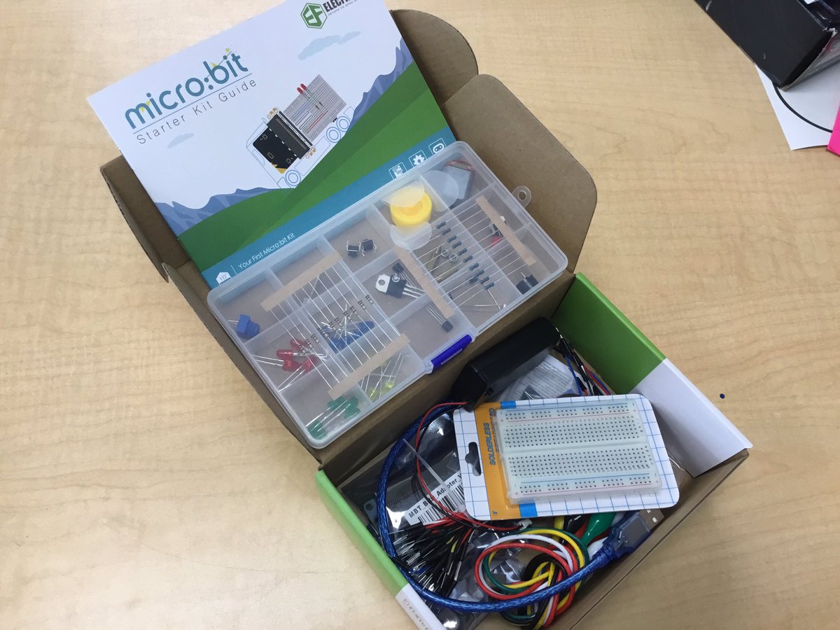 EllieLarizza's tweet photo. Oh my gosh, look what came for me today! Where do I start? So excited to start experimenting with the Breadboard. Thank you Western Engineering Summer PD! @specedteach76 @teachcodecreate @richannesley https://t.co/kOiyFjGWu6