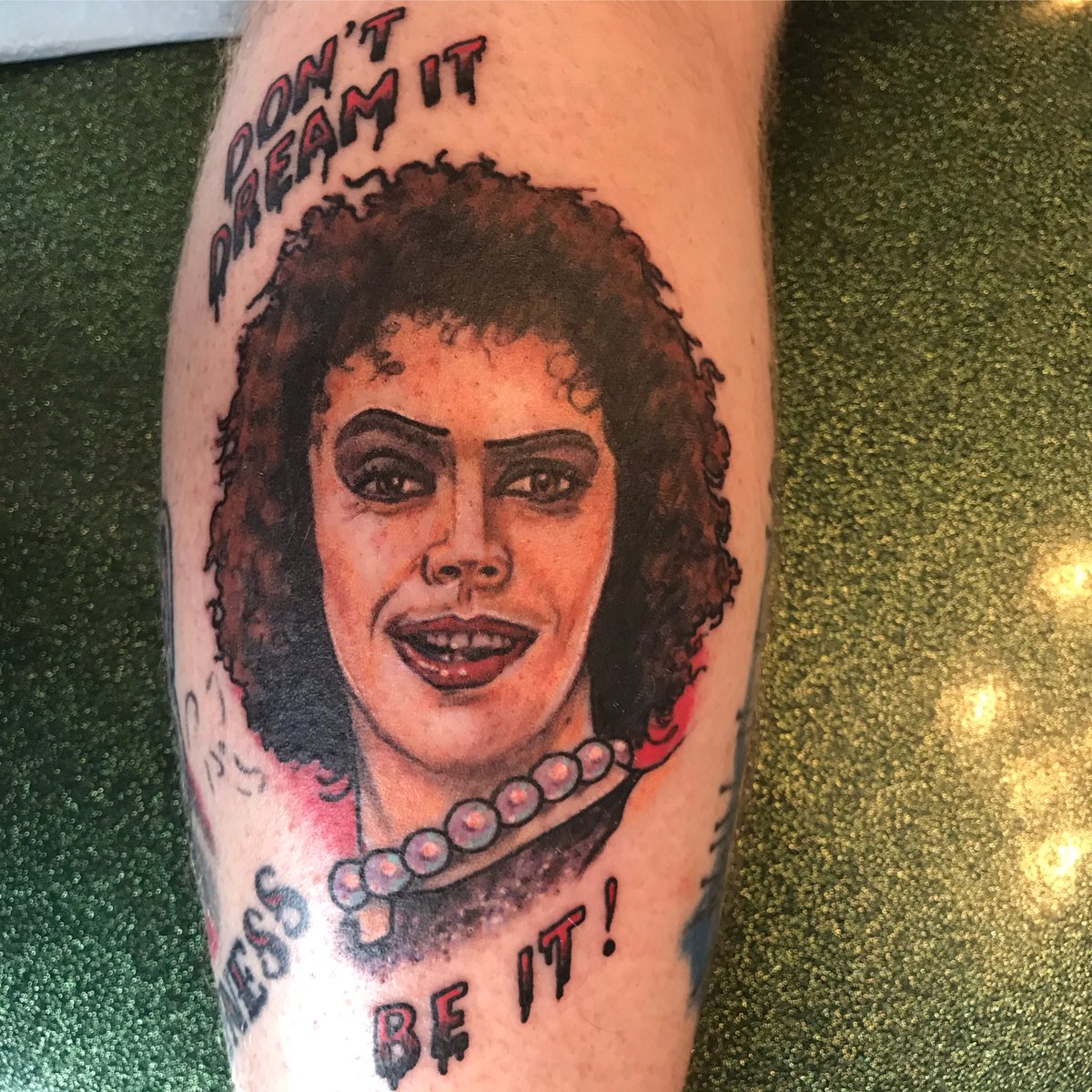 I got this amazing Frank N Furter piece tattooed on me last week by the  amazing Blackchow in the UK Instagram BlackchowTattoos Isnt he  amazing   rrhps