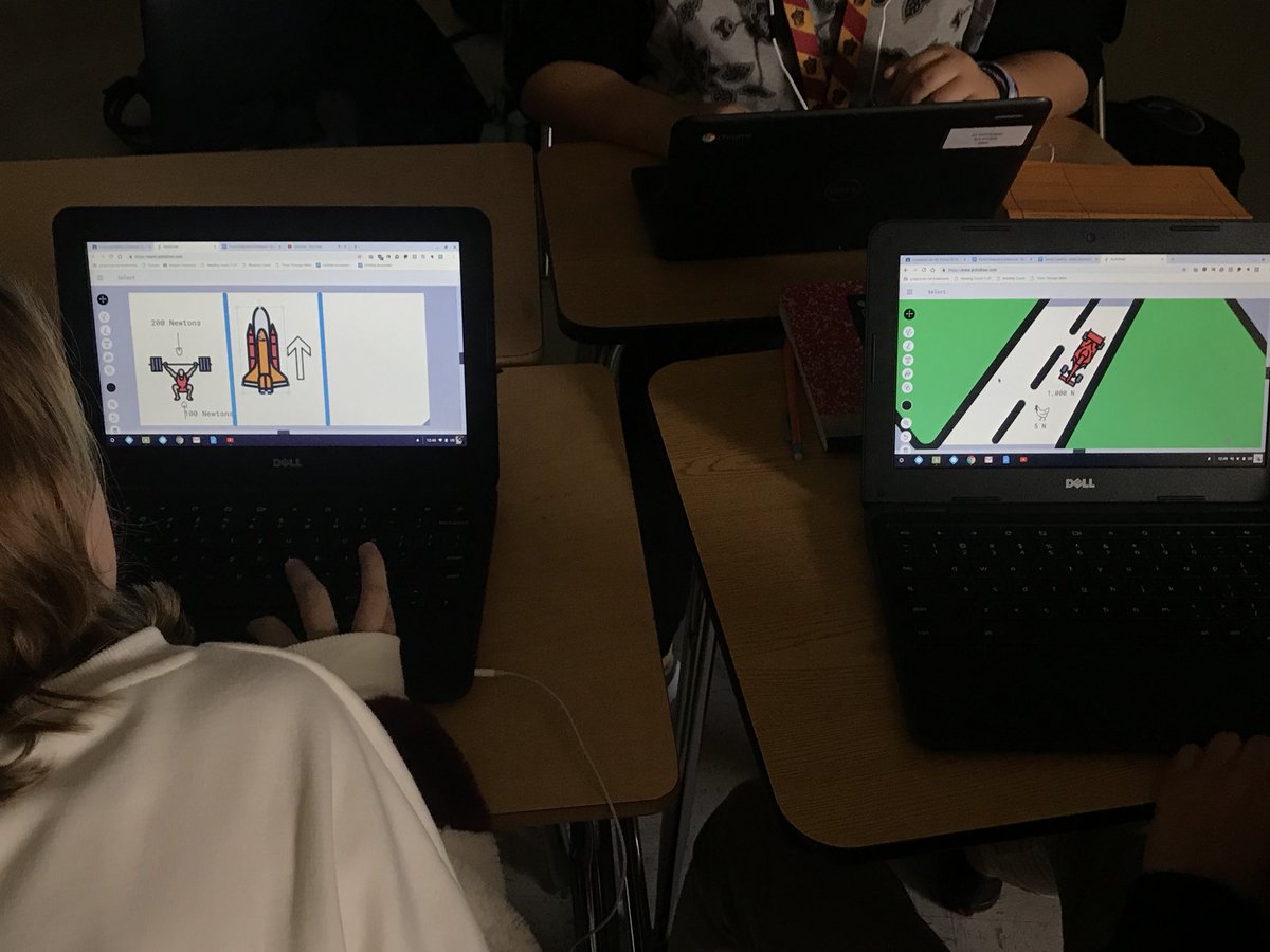 CrailScience's tweet photo. Ss using auto draw for the first time today to create 3 examples of unbalanced forces. The chicken and the race car might be my favorite! https://t.co/zsbWZHLFbv