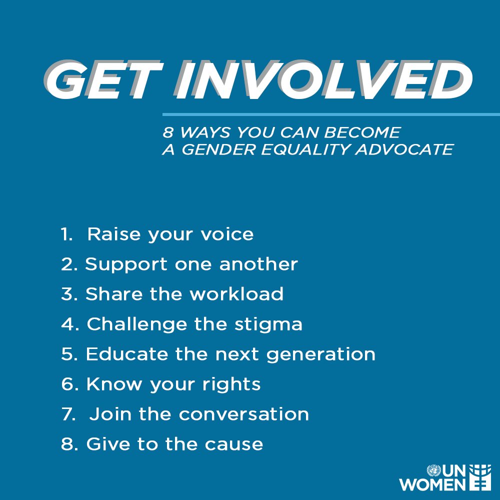 unwomenasia's tweet photo. Do you want to become a Gender equality advocate? Here are 8 ways 🙋‍♀️🙋‍♂️ to become an advocate! via @UN_Women https://t.co/xAdkXNFVCa