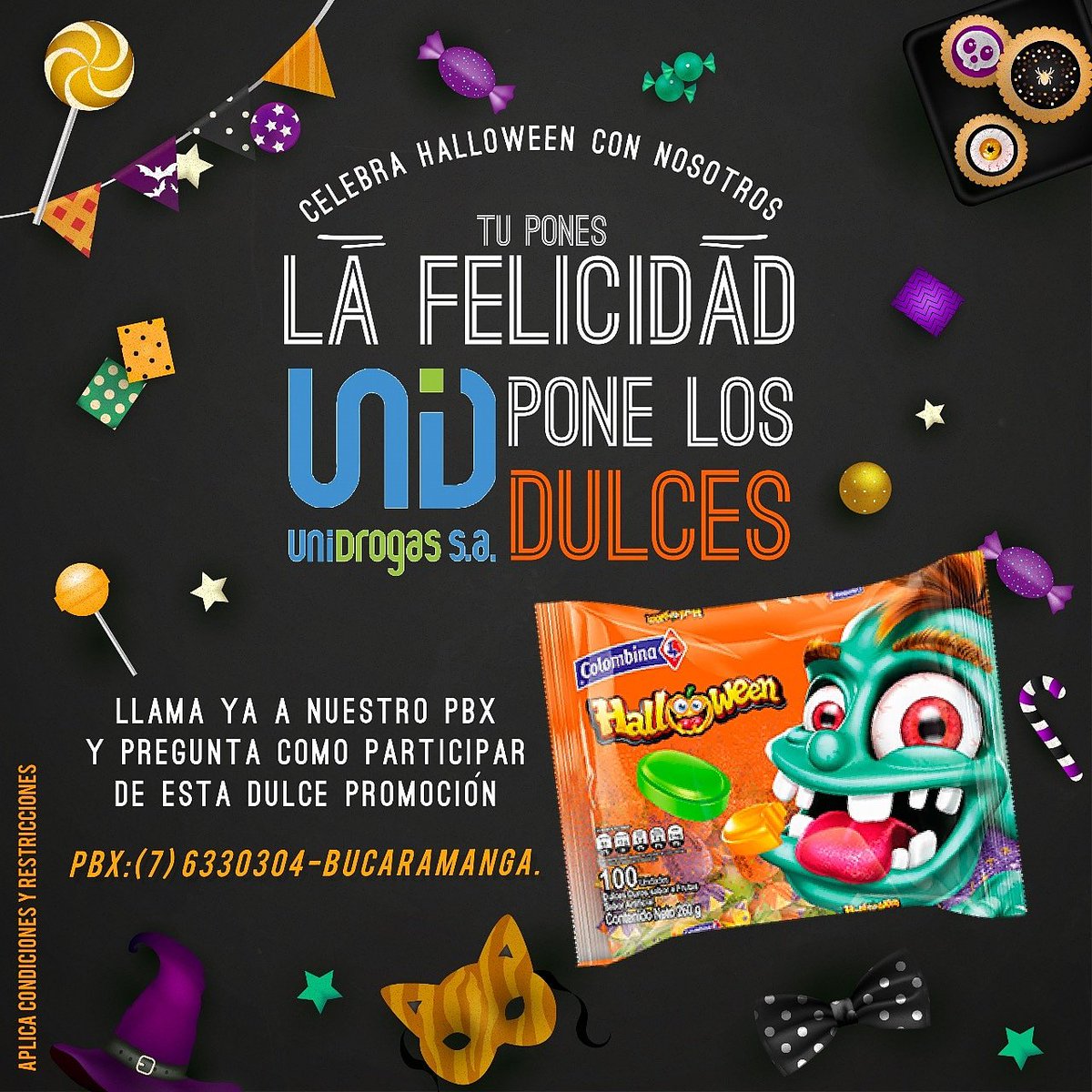 UnidrogasB's tweet photo. Se aproxima el #DiaDeLosNinos y #Unidrogas es tu aliado para celebrarlo, llama ya a nuestro PBX (7) 6330304 y pregunta como participar de nuestra dulce promoción. https://t.co/jQIbsdnPRe
