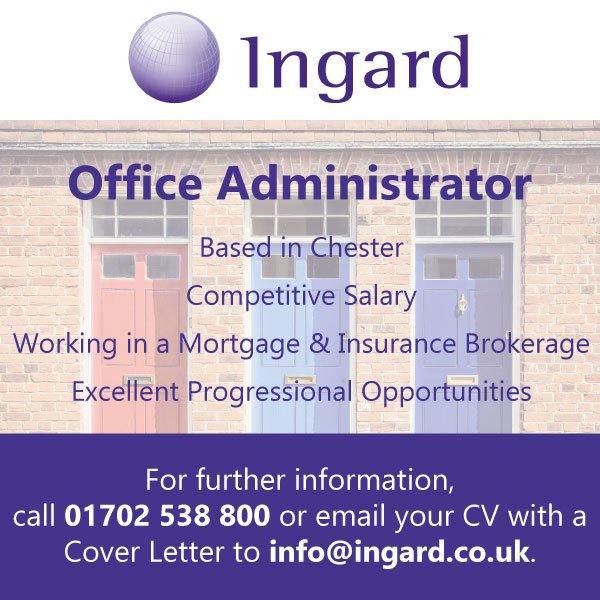 IngardTeam's tweet image. WE'RE RECRUITING! We are looking for an Office Administrator to join our team in Chester. The ideal person will be hard-working and organised with excellent attention to detail. For more info, call us on 01702 538 800 or send your CV to info@ingard.co.uk