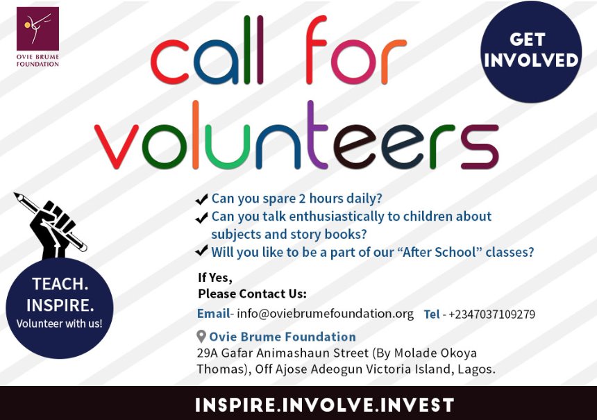 Come Volunteer with us!!!