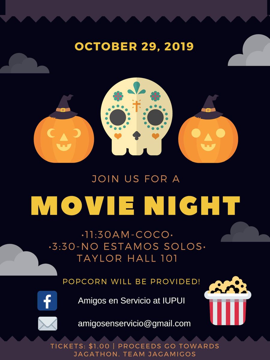 Join us for lunch and watch 'Coco' with us! $1 movie and some popcorn. Taylor Hall 101