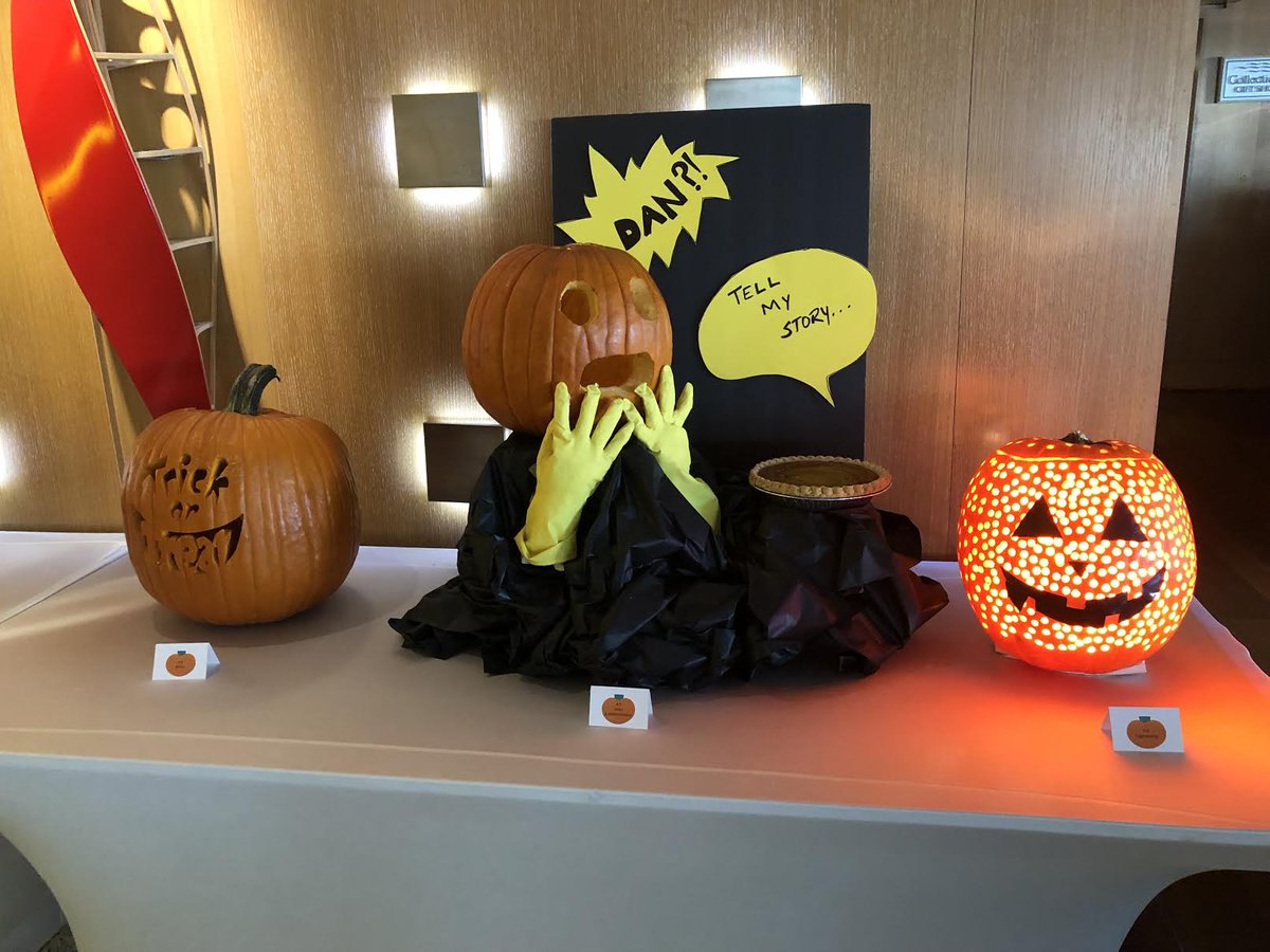 Our festive team participated in a pumpkin carving contest—which is your favorite?