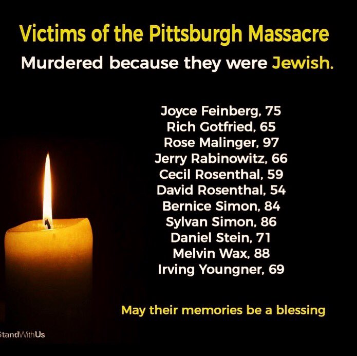 Our heart go out to all our Jewish friends and to the victims and families of this awful anti-Semitic attack in Pittsburgh. #jewish #ourthoughtsarewithyou