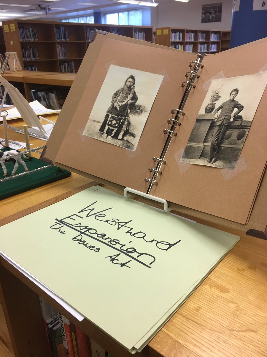 watermanedu's tweet photo. Westward Expansion living museum display in the library. @CraigPerrier @FcpsSocial #msgordon @JRW_SS1 @LBSS_Library @FCPSLBSS https://t.co/LklxRrgGLY