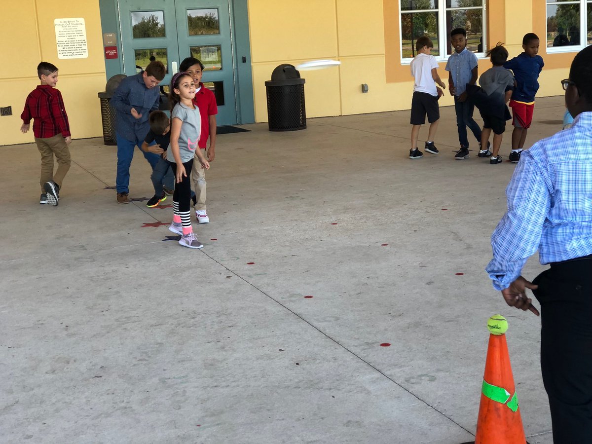 3rd grade PE was cut short from a field trip today.  But that won’t stop us from working on throwing frisbees with accuracy!