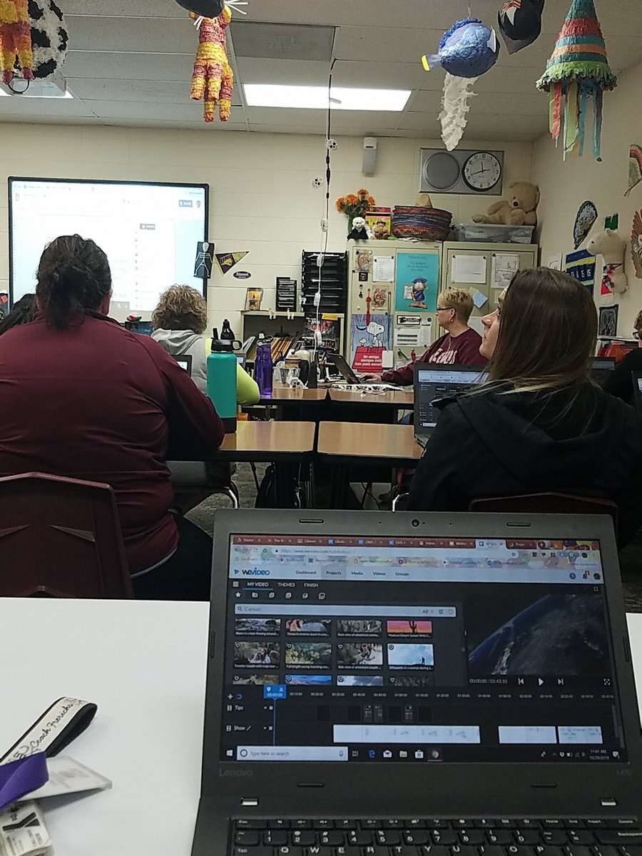 efrerichs's tweet image. Learning @WeVideo with the amazing @jfisher82. So lucky she&apos;s on our team!! #PioneeringPathways #PDlearning