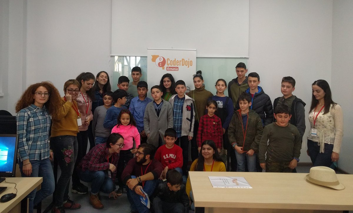 CoderDojoAM's tweet photo. This is the peak of a huge excitement, the result of half a year efforts of a devoted team & of course it's the beginning of smth. BIG. CoderDojo Armenia is on air and there's so much to come! It's now real thanks to @GITArmenia & @IstcArmenia
#CoderDojoArmenia #CoderDojoYerevan https://t.co/yvlzEmpRz4