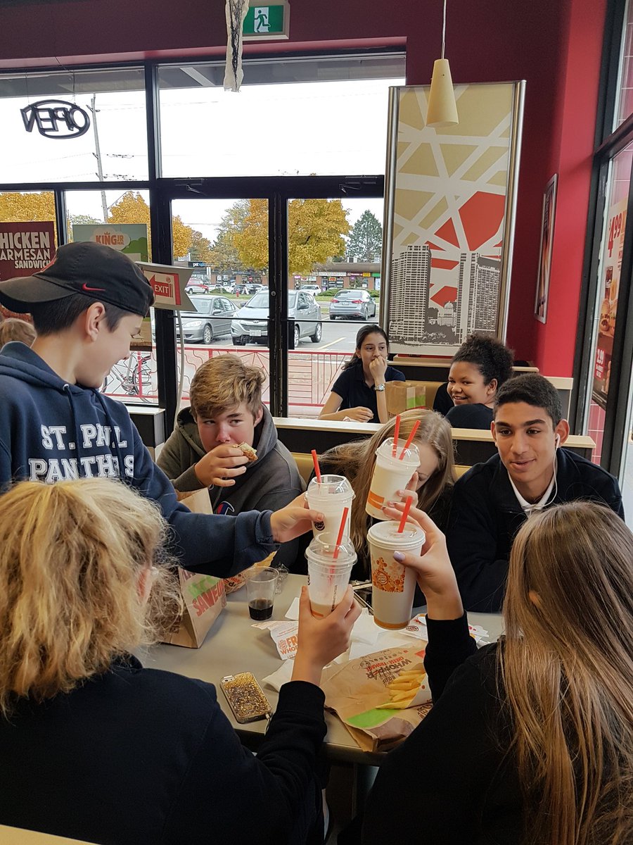 Do you know where your food comes from?  Our grade 9 geography classes checked out Burger King today to see if parts of their meal could be produced in Canada #experientiallearning #full #assumptiondoesgeography <a href="/Lhayeser/">Ms. Hayes</a>